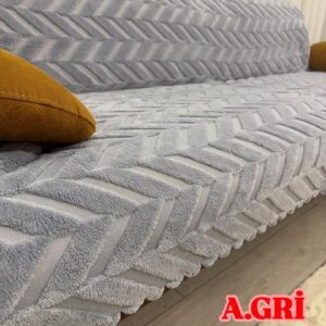 Welsoft Süngerli Çekyat Örtüsü - Açık Gri
