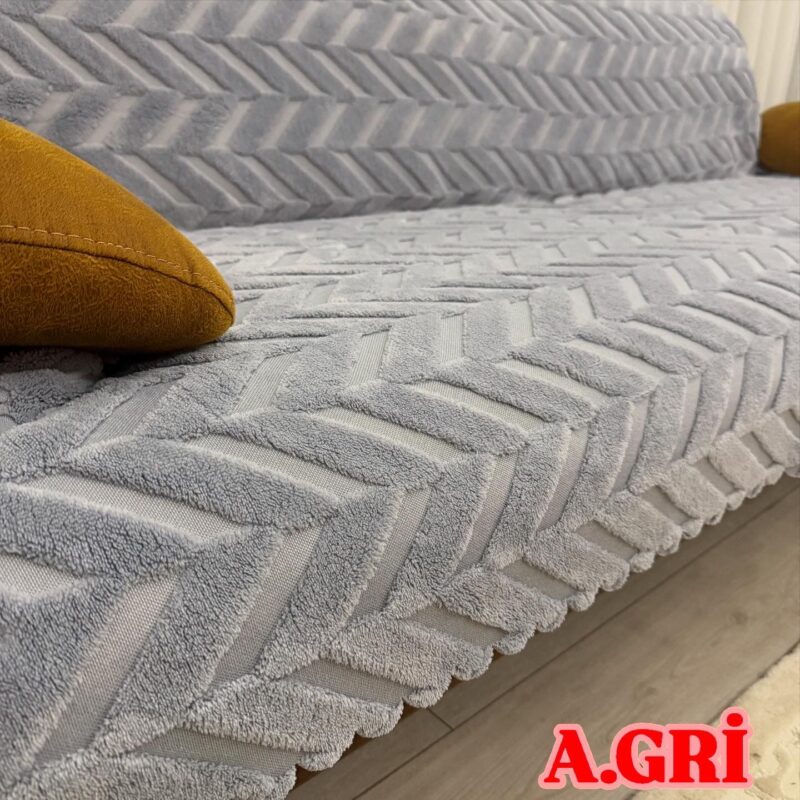 Welsoft Süngerli Çekyat Örtüsü - Açık Gri