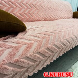 Welsoft Süngerli Çekyat Örtüsü - Gül Kurusu