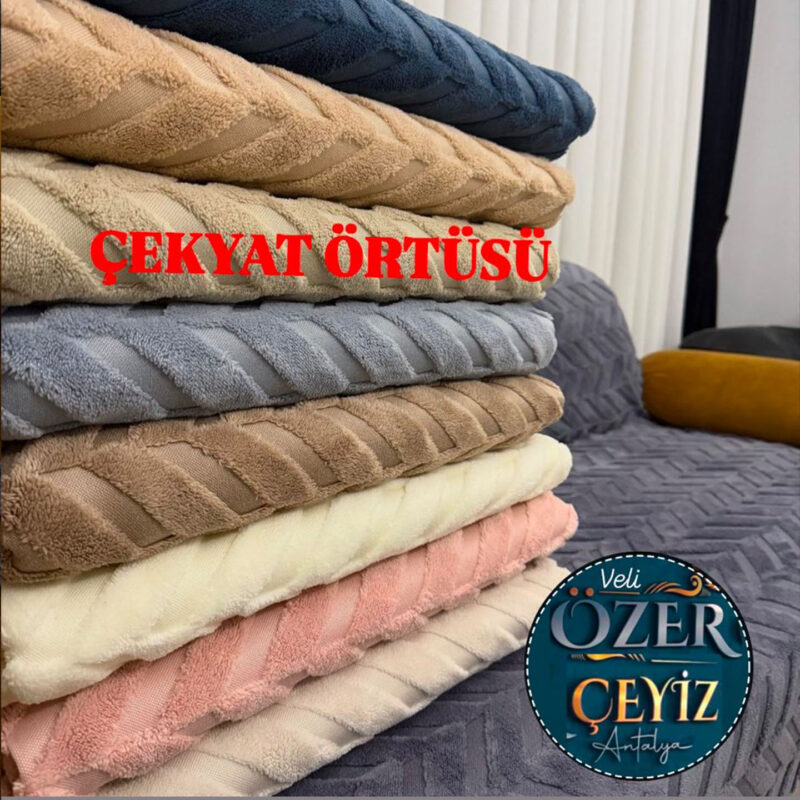 Welsoft Süngerli Çekyat Örtüsü - Gül Kurusu - Görsel 3