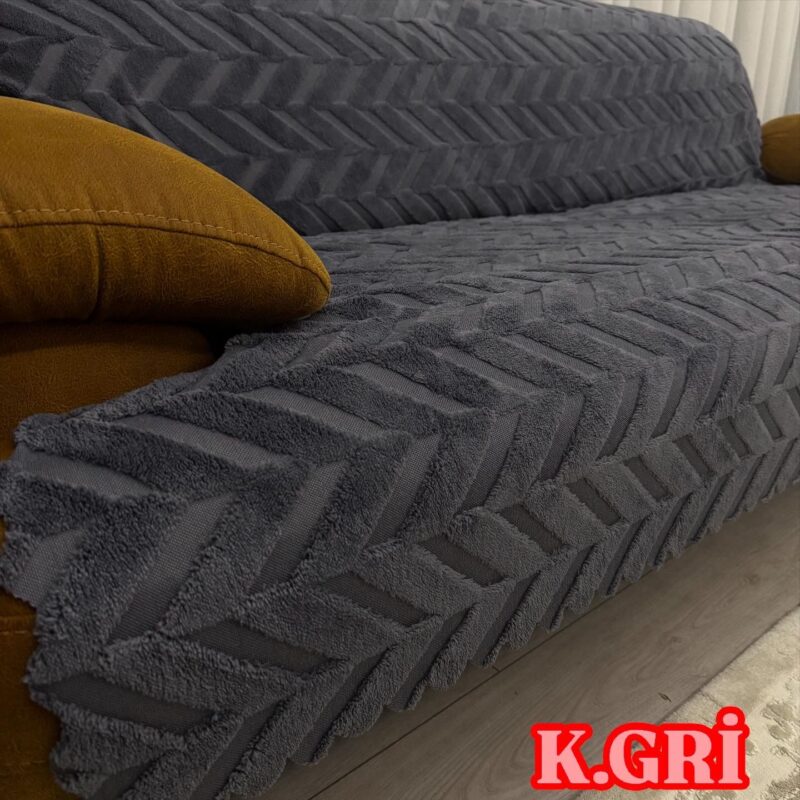Welsoft Süngerli Çekyat Örtüsü - Koyu Gri
