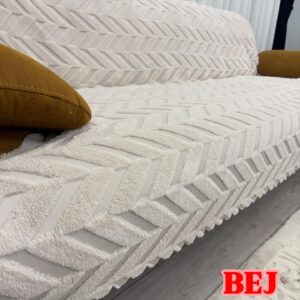 Welsoft Süngerli Çekyat Örtüsü - Bej
