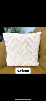 WELSOFT Çift Taraflı Kırlent Kılıfı - Açık Vizon