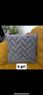 WELSOFT Çift Taraflı Kırlent Kılıfı - Koyu Gri