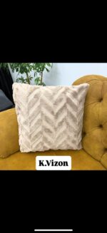 WELSOFT Çift Taraflı Kırlent Kılıfı - Koyu Vizon