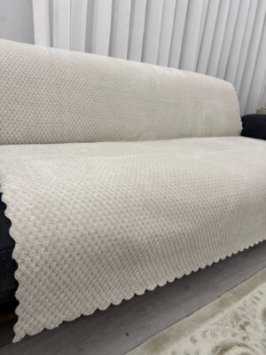 İthal Soft Süngerli Çekyat Örtüsü - Bej
