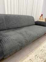 Tay Tüğü Çekyat Örtüsü - Koyu Gri