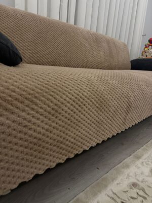 İthal Soft Süngerli Çekyat Örtüsü - koyu Vizon