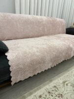 Elegans Çekyat Örtüsü - Pudra
